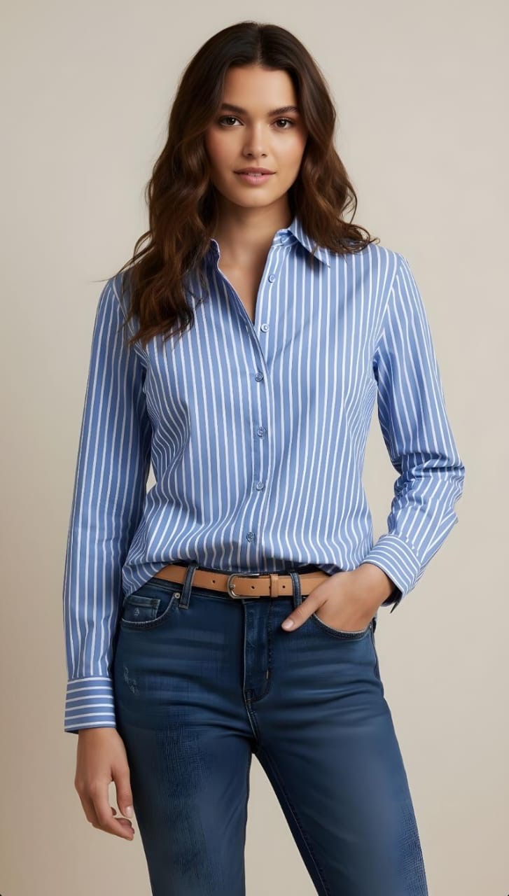 Blusa manga larga rayada