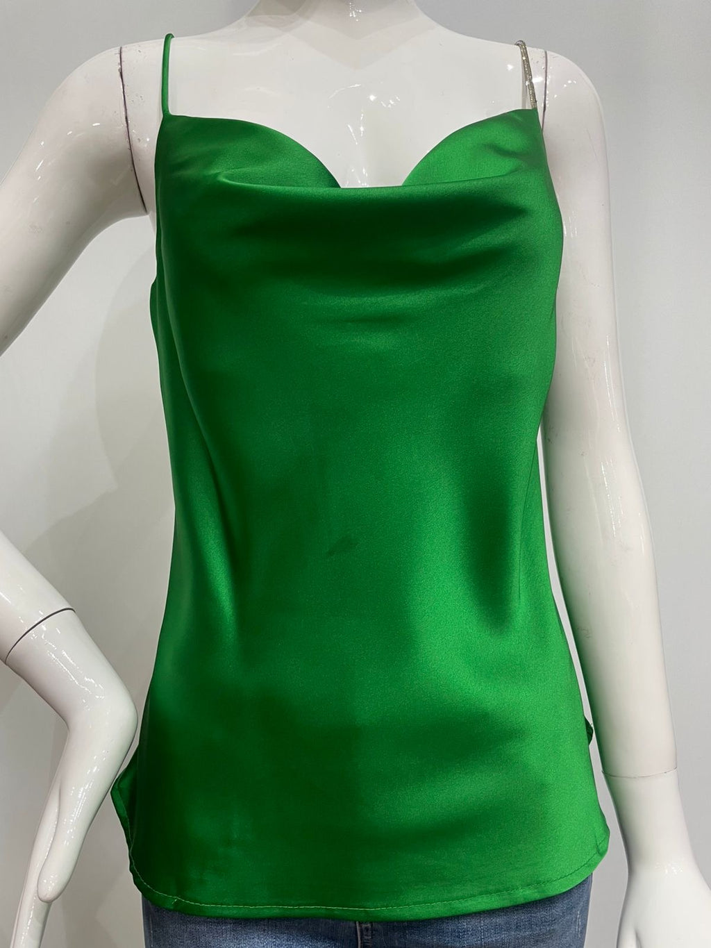 Blusa tirante brillante