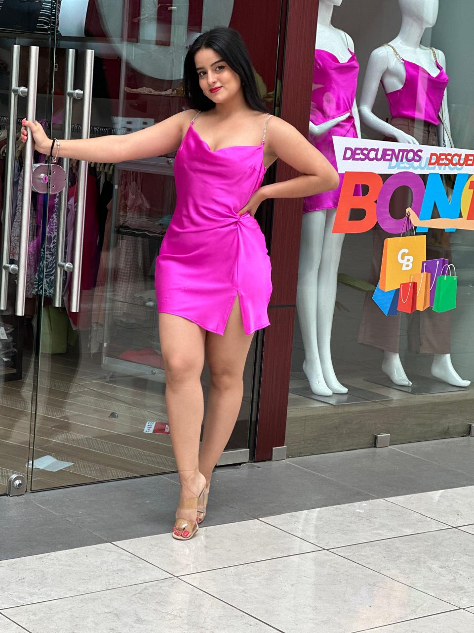 Vestido tirantes brillantes