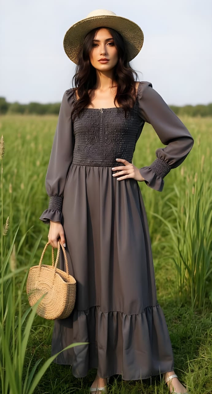 Vestido escote cuadrado