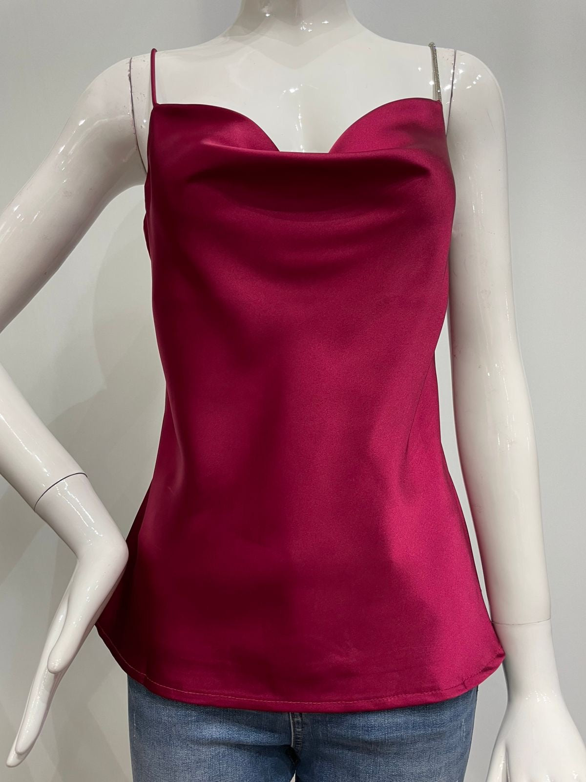 Blusa tirante brillante