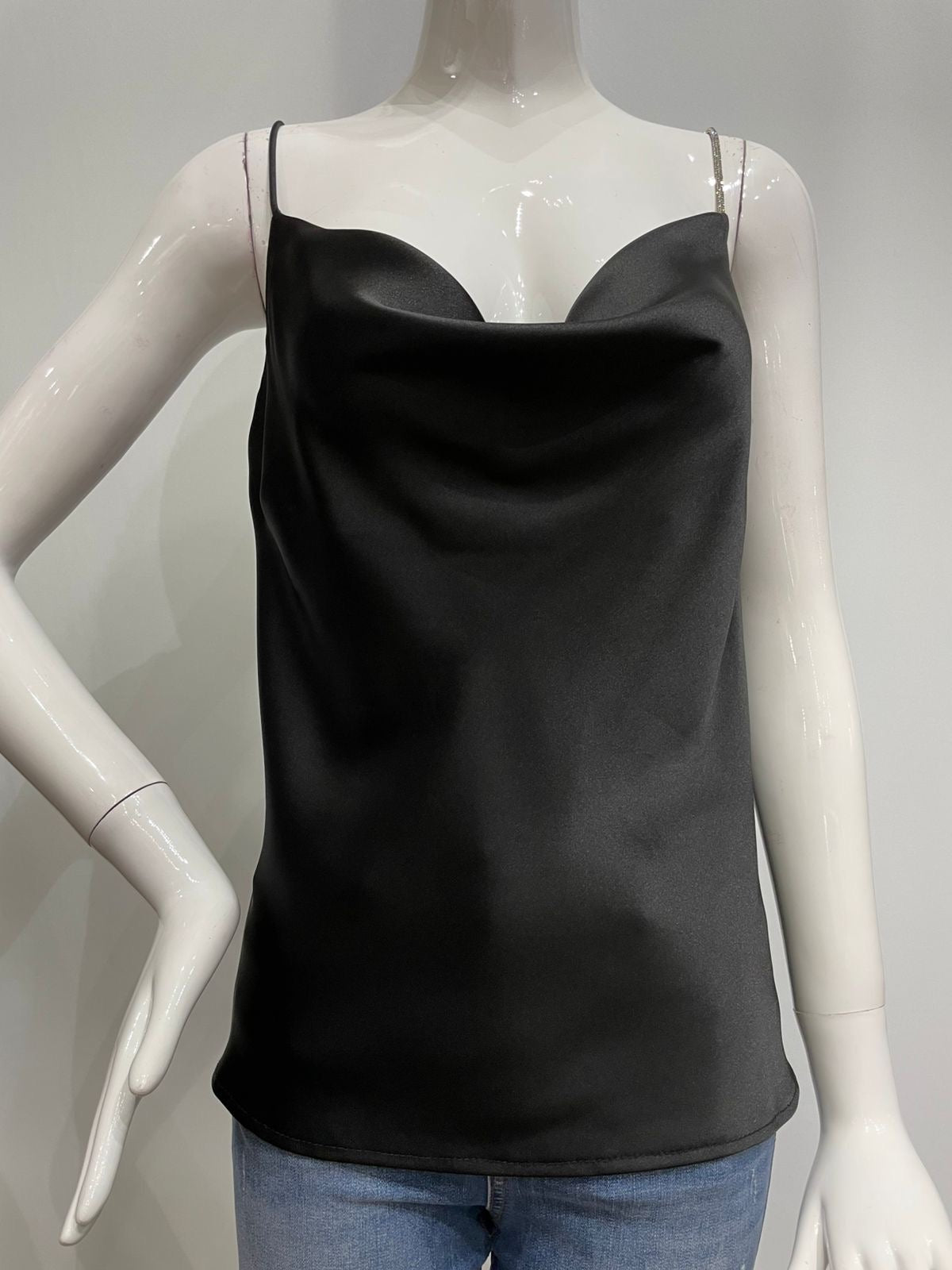 Blusa tirante brillante