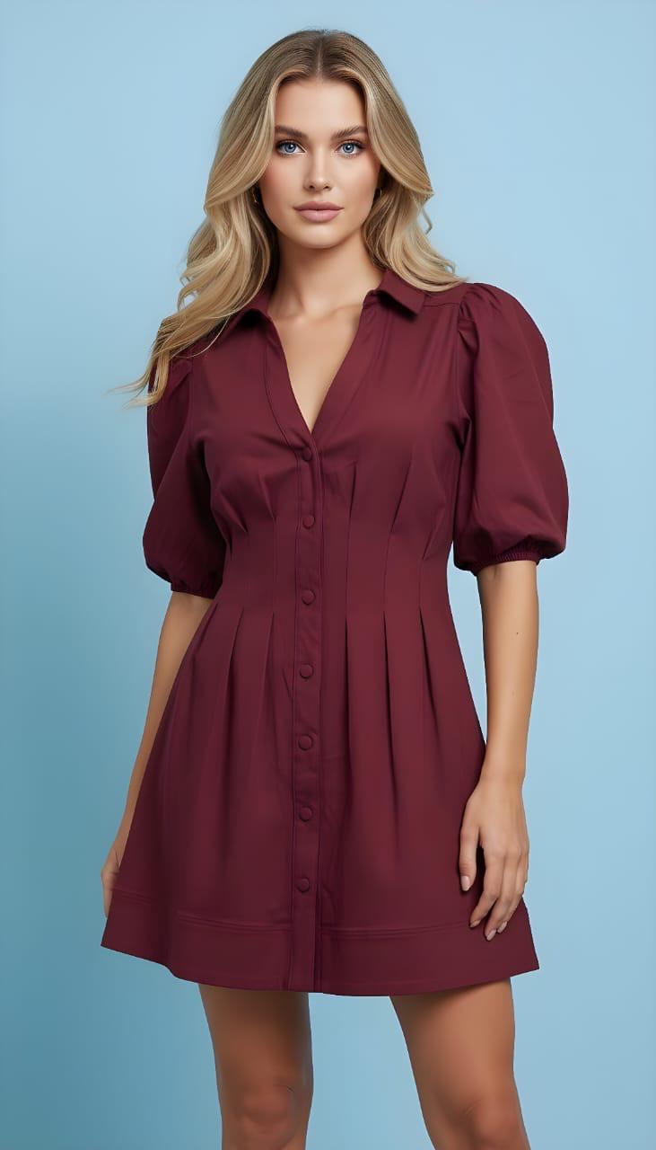 VESTIDO MANGAS POMPOSAS