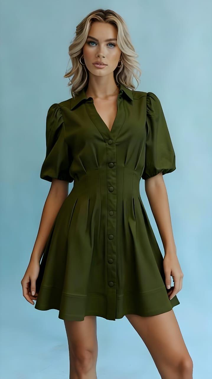 VESTIDO MANGAS POMPOSAS