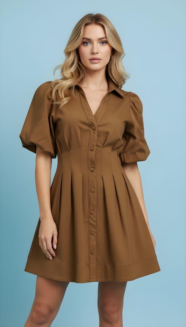 VESTIDO MANGAS POMPOSAS