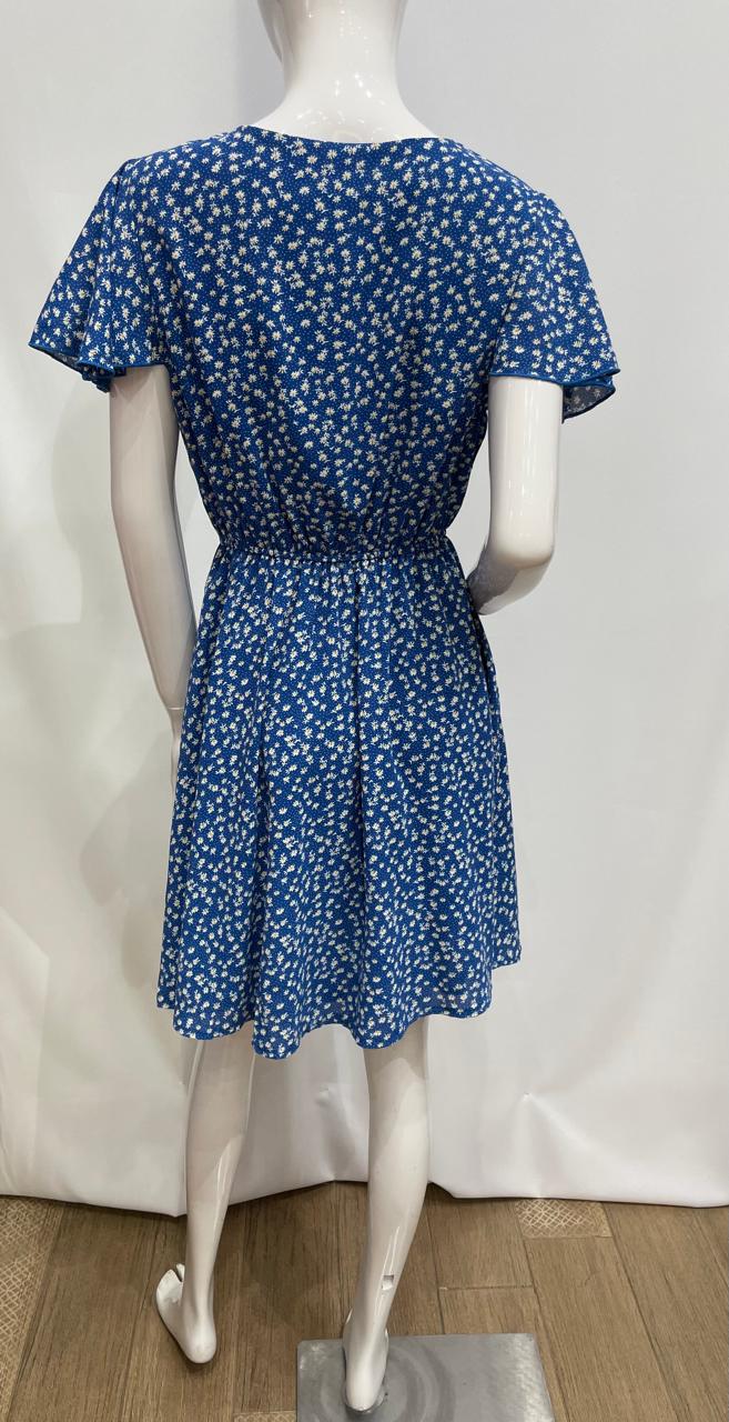 VESTIDO AZUL FLORAL
