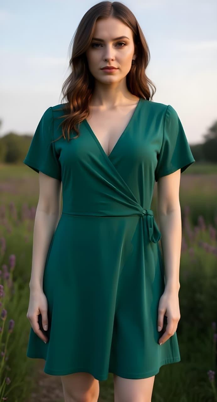 VESTIDO CORTO CON MANGAS