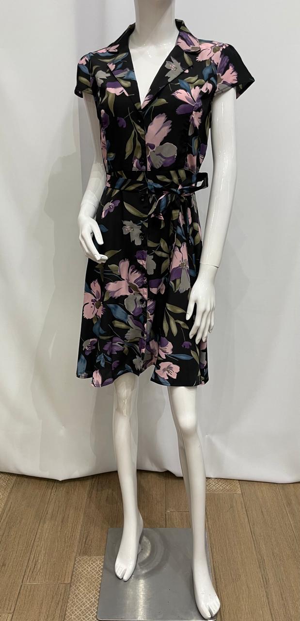VESTIDO NEGRO FLORAL