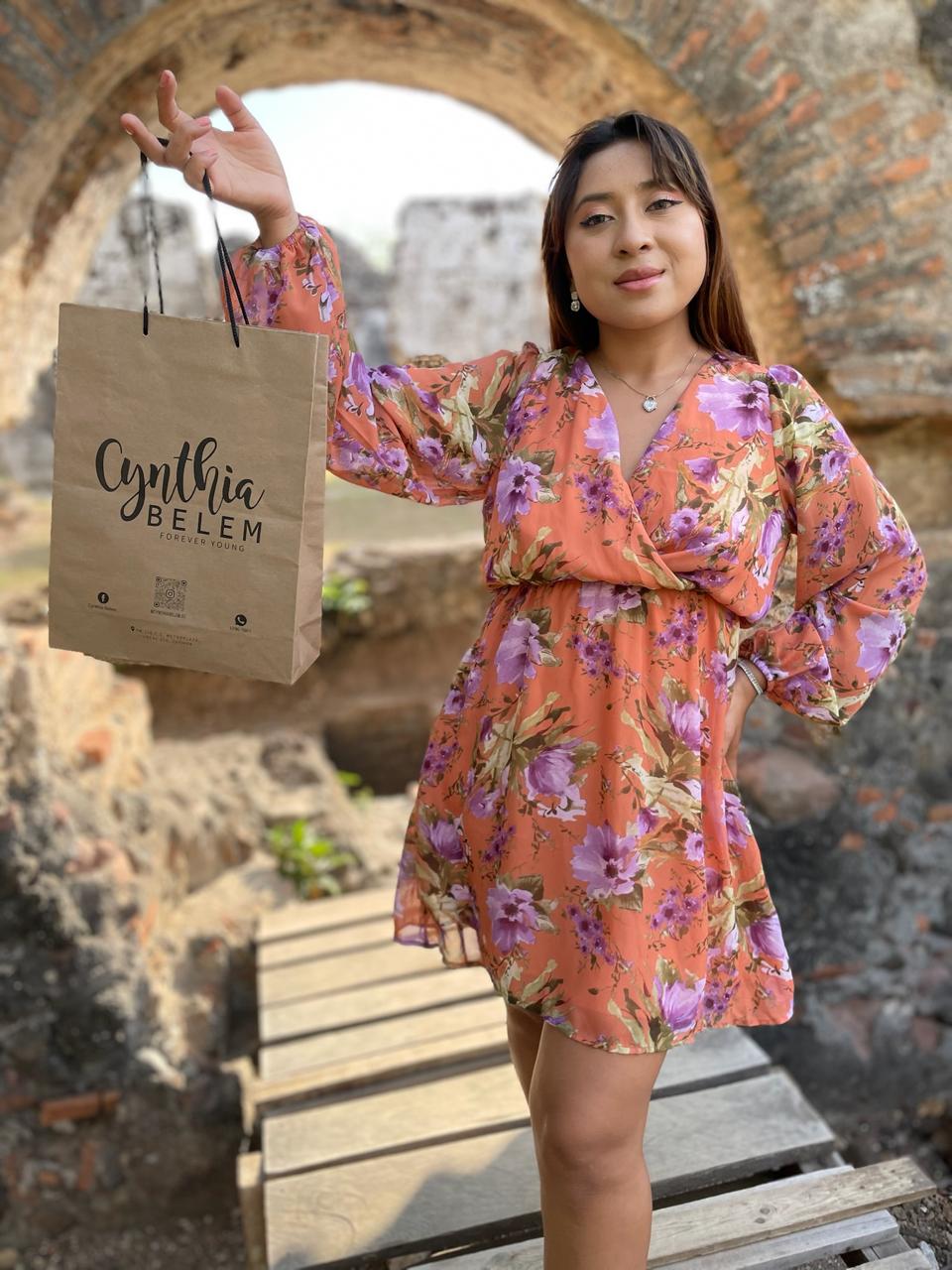 VESTIDO CHIFON FLORAL