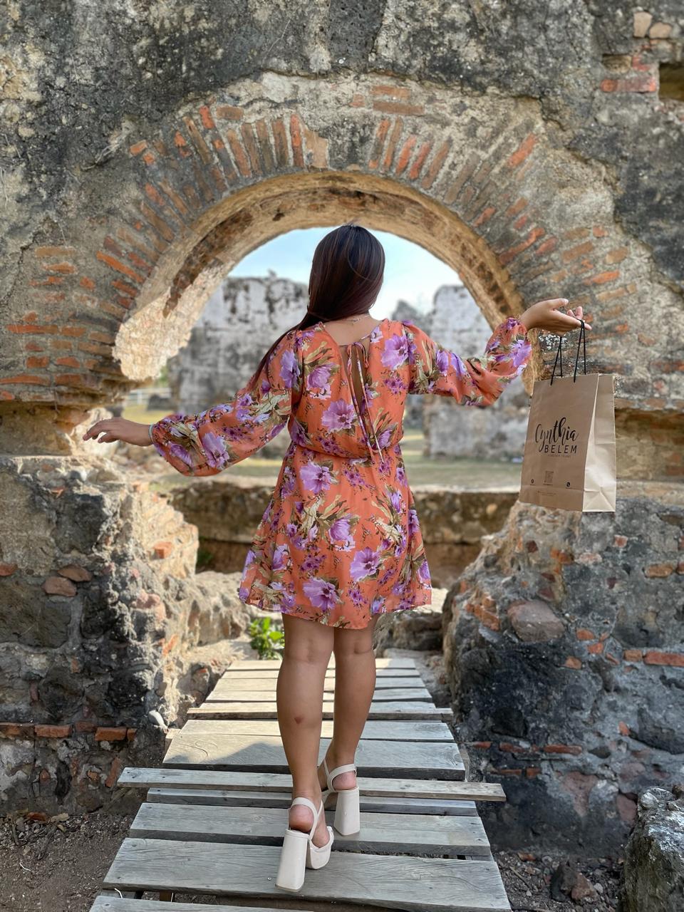 VESTIDO CHIFON FLORAL