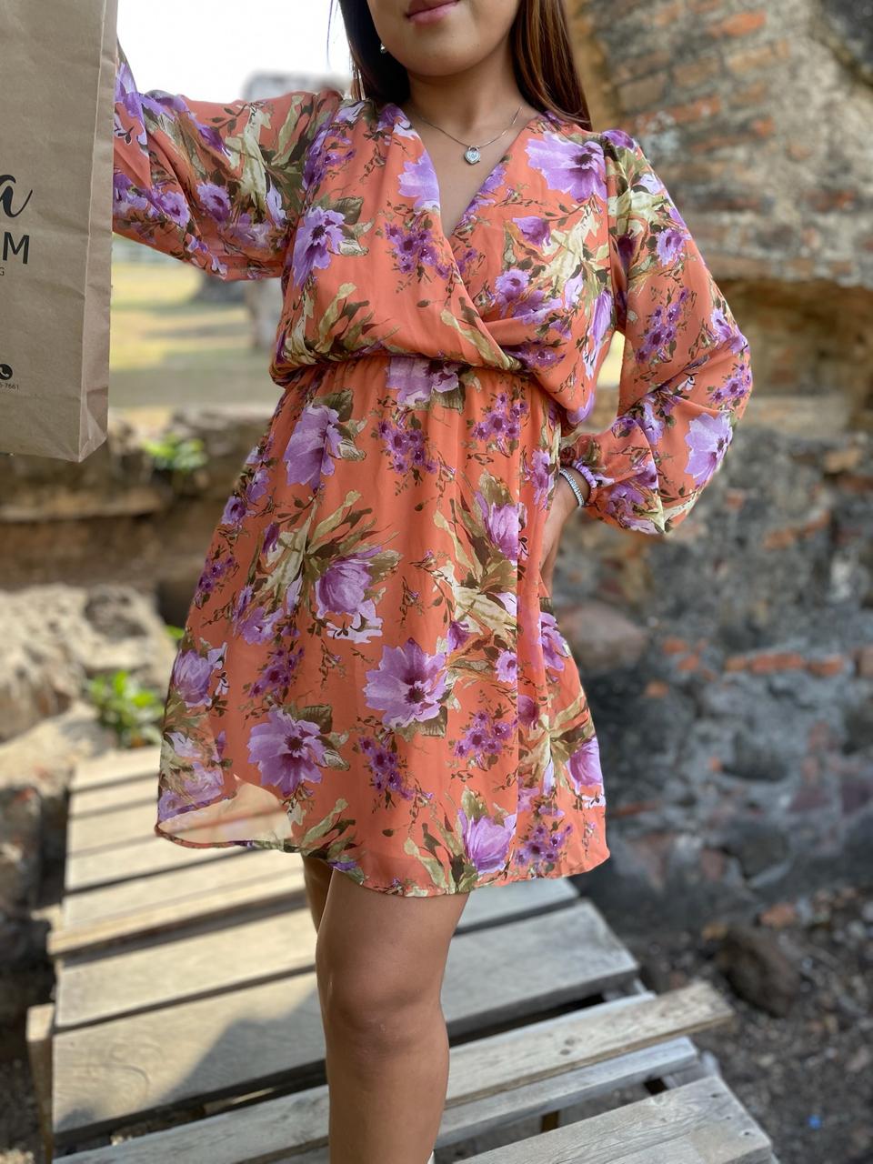 VESTIDO CHIFON FLORAL