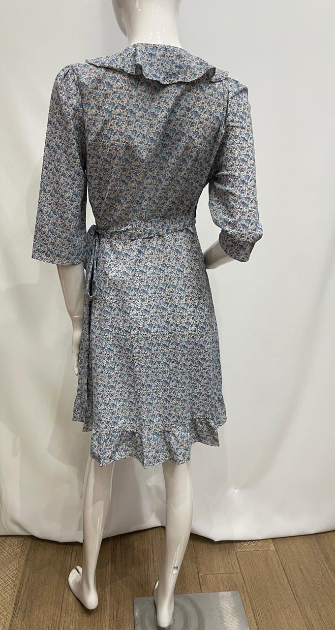 VESTIDO FLORAL MANGA 3/4