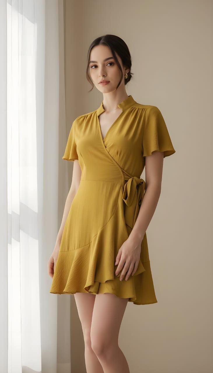 VESTIDO CORTO TRASLAPADO