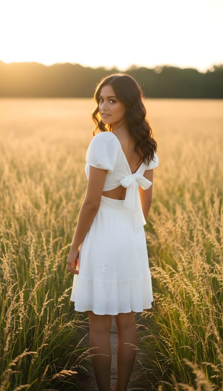 VESTIDO  CON ESCOTE ATRAS