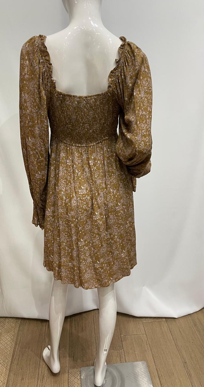 VESTIDO ESTAMPADO MANGA LARGA