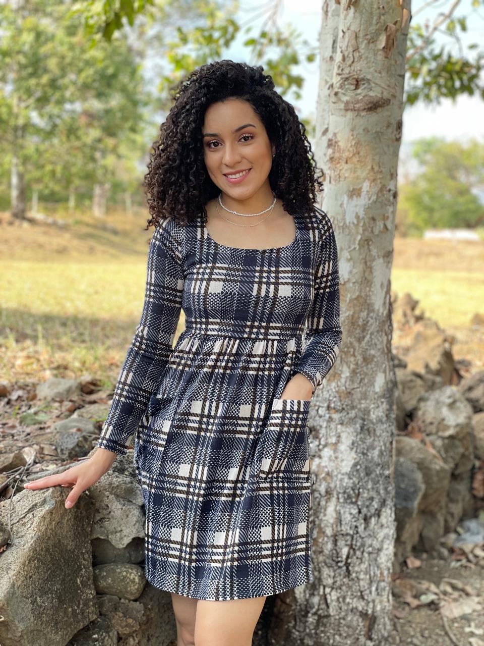 VESTIDO CUADRICULA