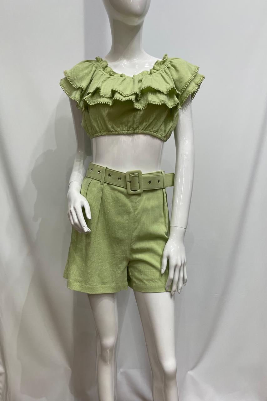 CONJUNTO DE SHORT Y CROP TOP