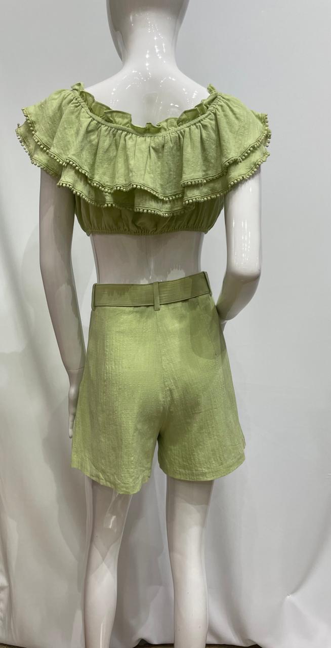CONJUNTO DE SHORT Y CROP TOP