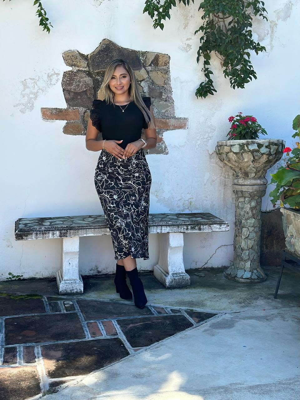 FALDA LARGA ESTAMPADA