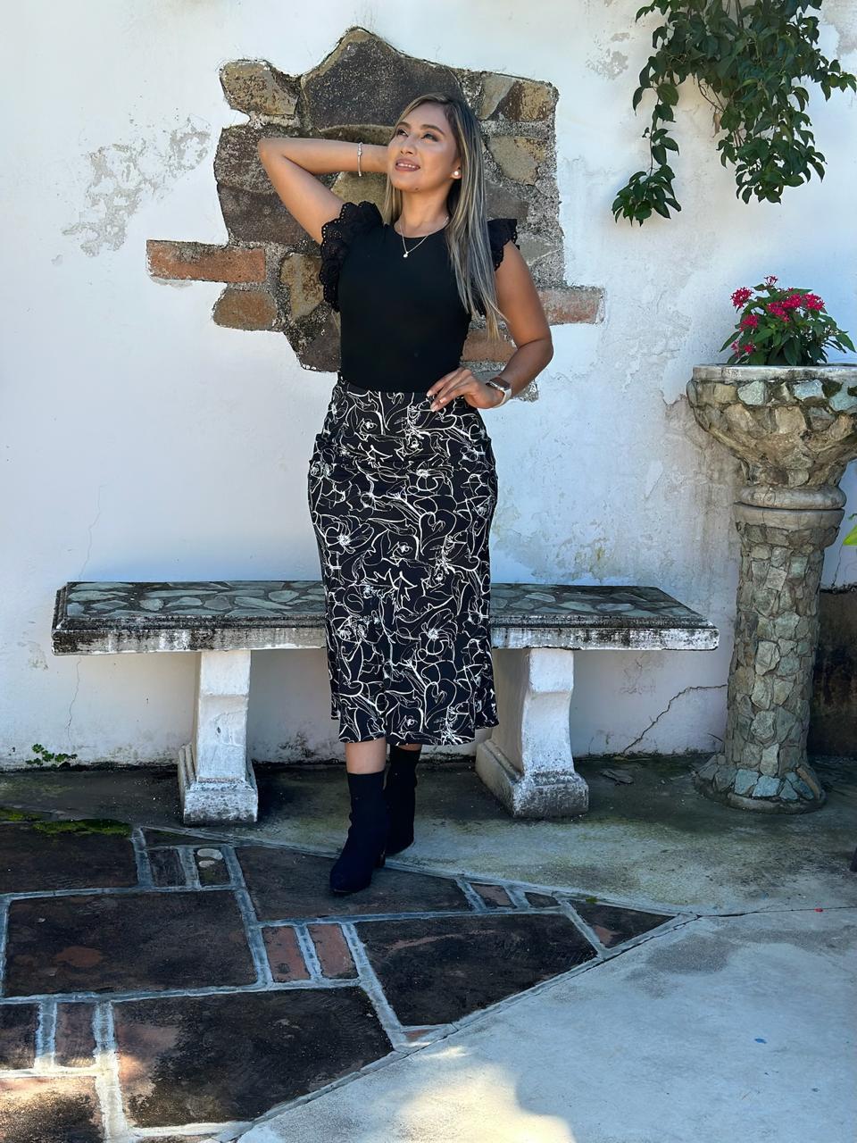 FALDA LARGA ESTAMPADA