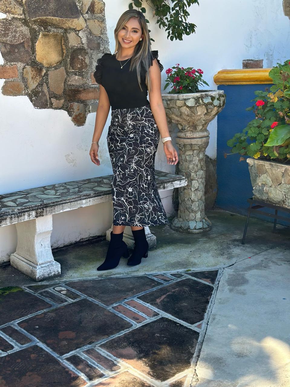 FALDA LARGA ESTAMPADA