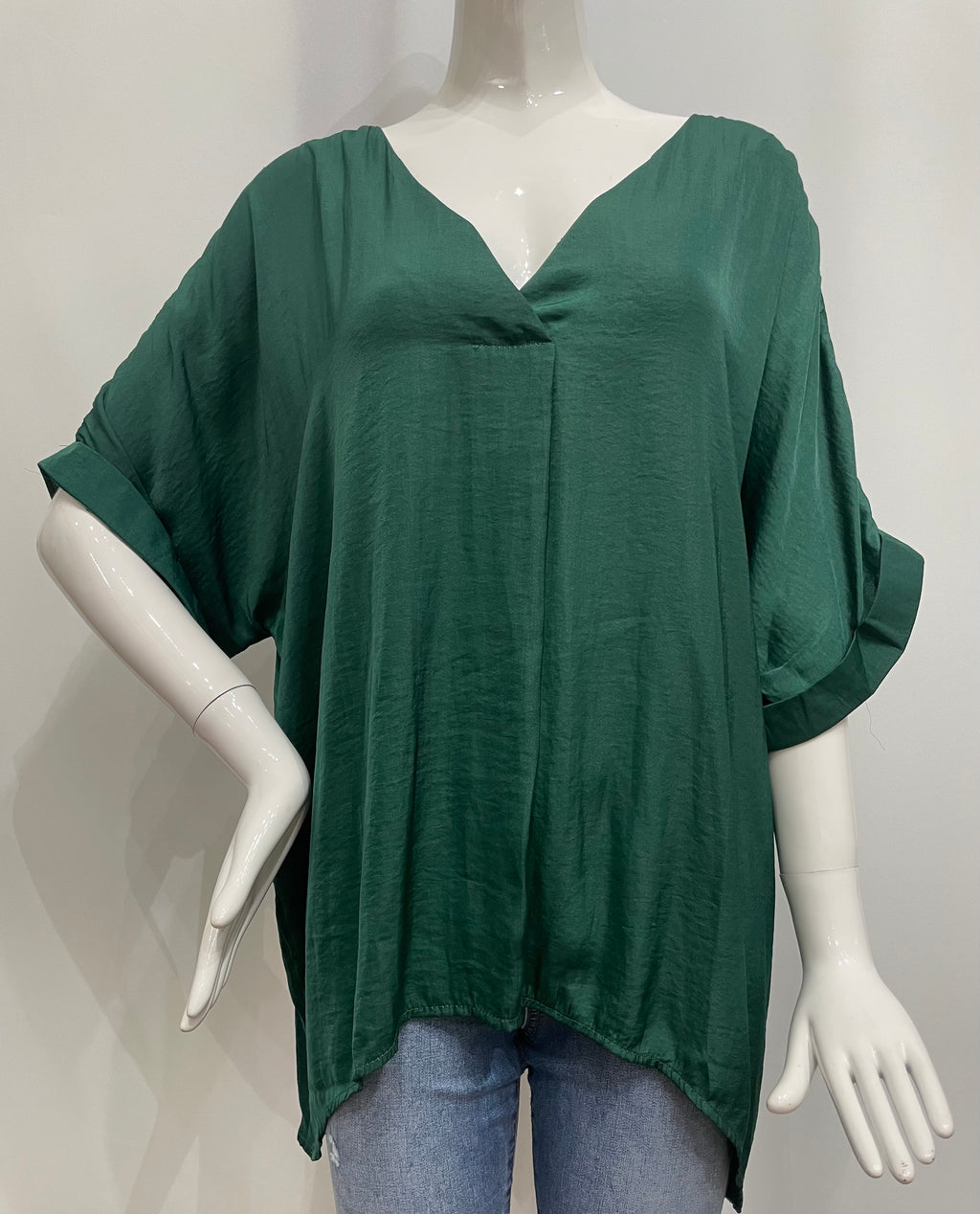 Blusa cuello V holgada