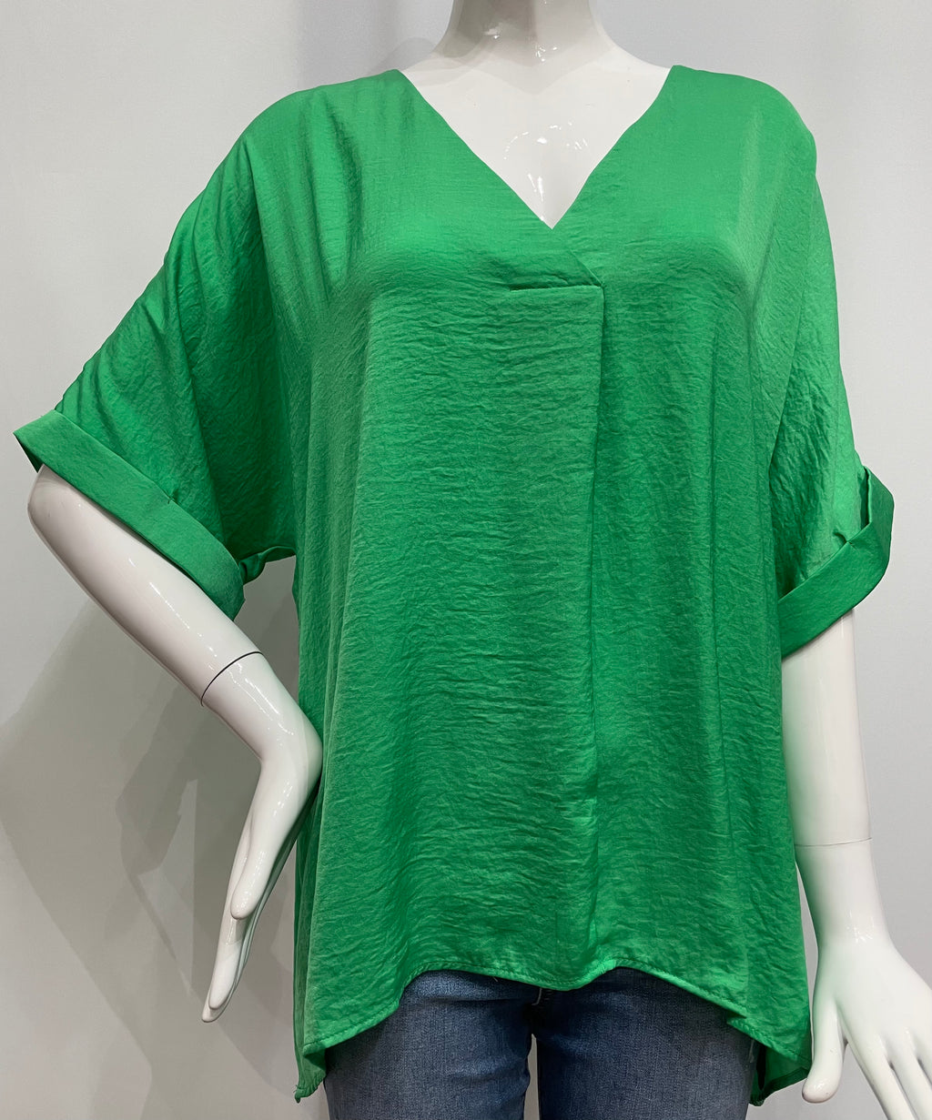 Blusa cuello V holgada