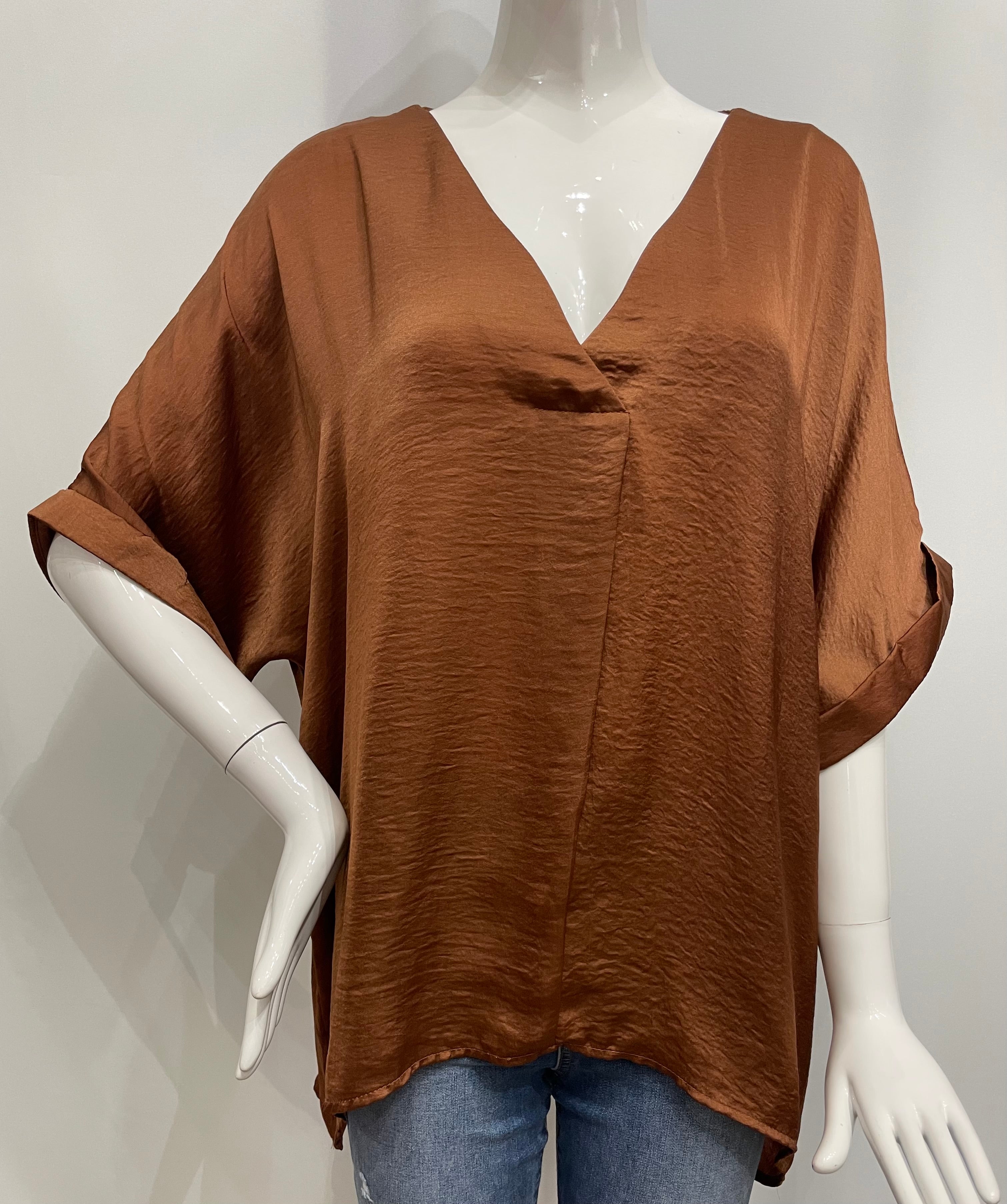 Blusa cuello V holgada