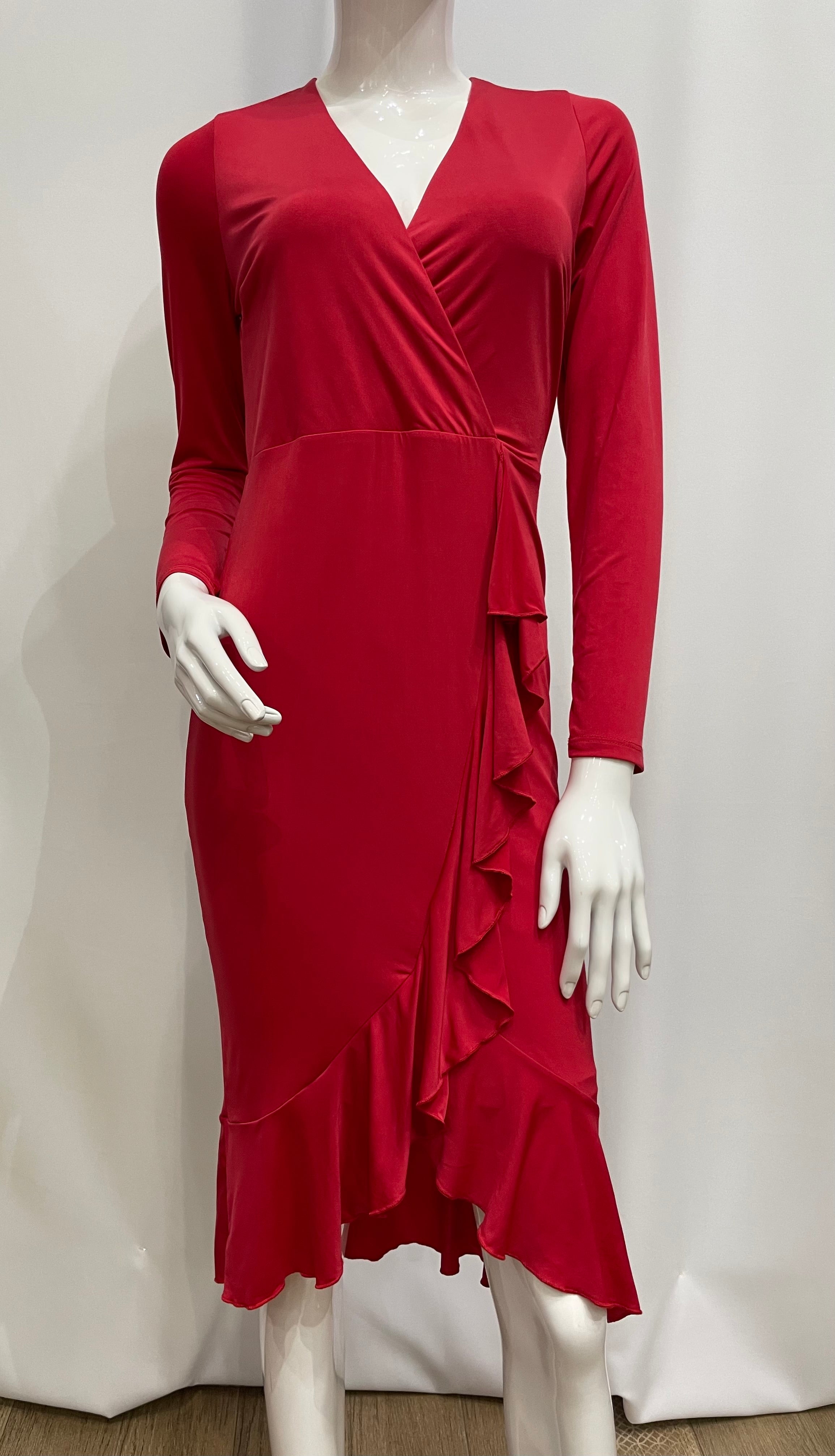 Vestido manga larga pegado