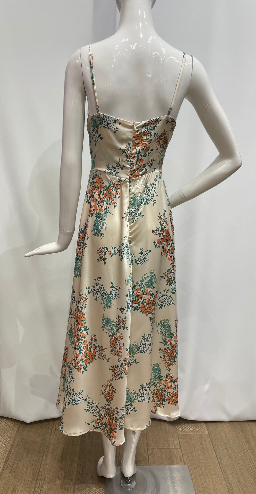 Vestido estampado de seda