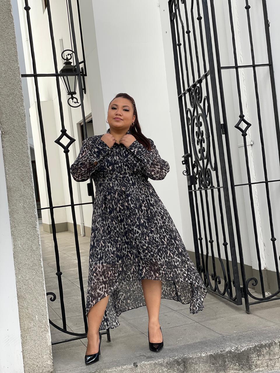 Vestido animal print