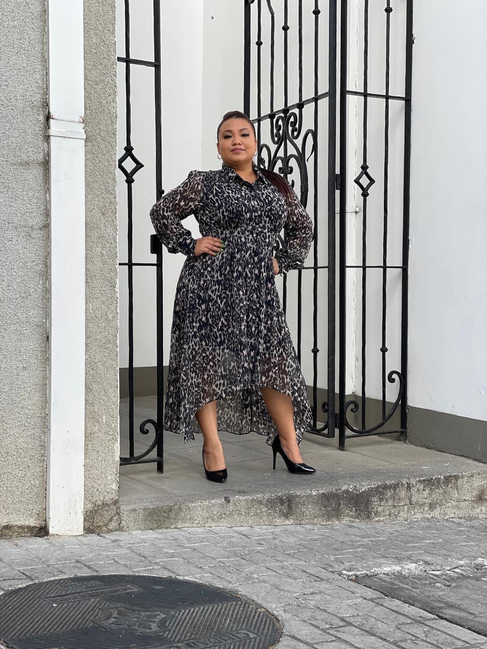 Vestido animal print