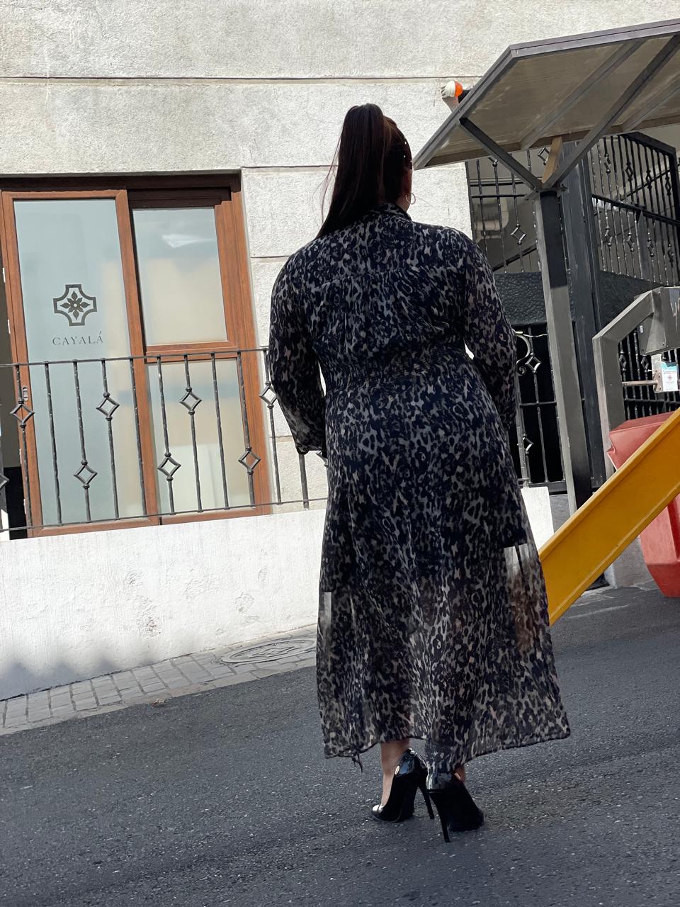 Vestido animal print