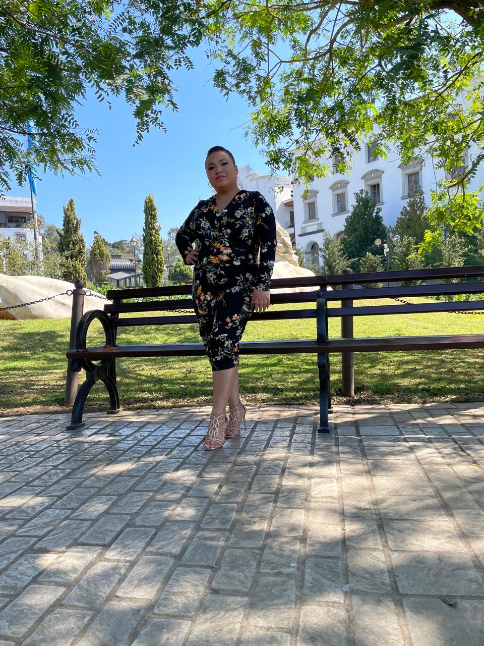 Vestido ajustado floral