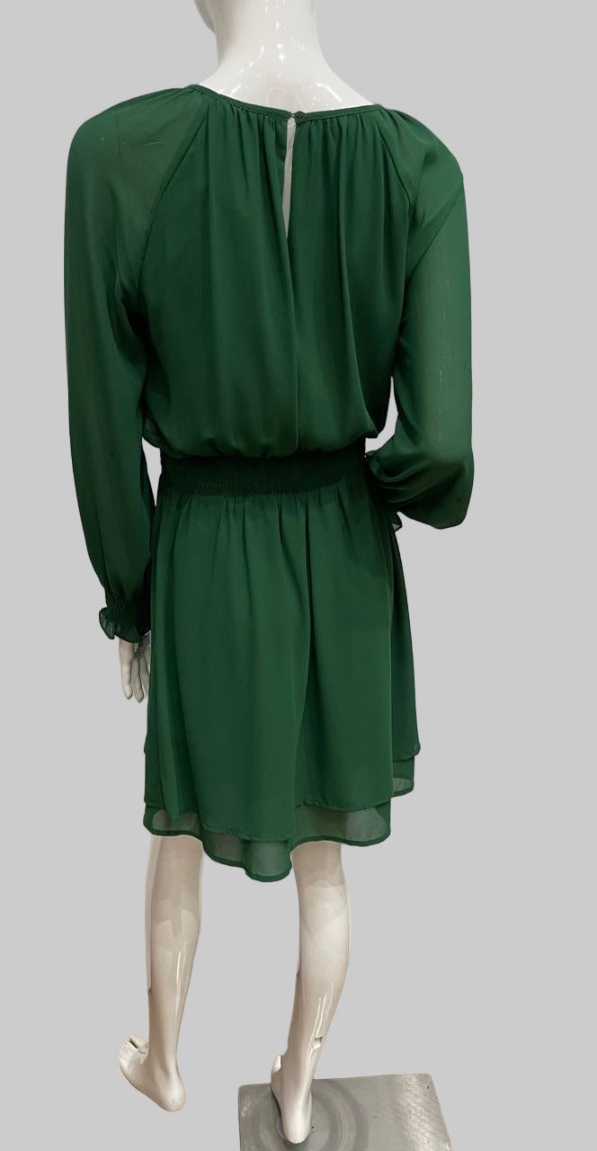 VESTIDO CHIFON MANGA LARGA