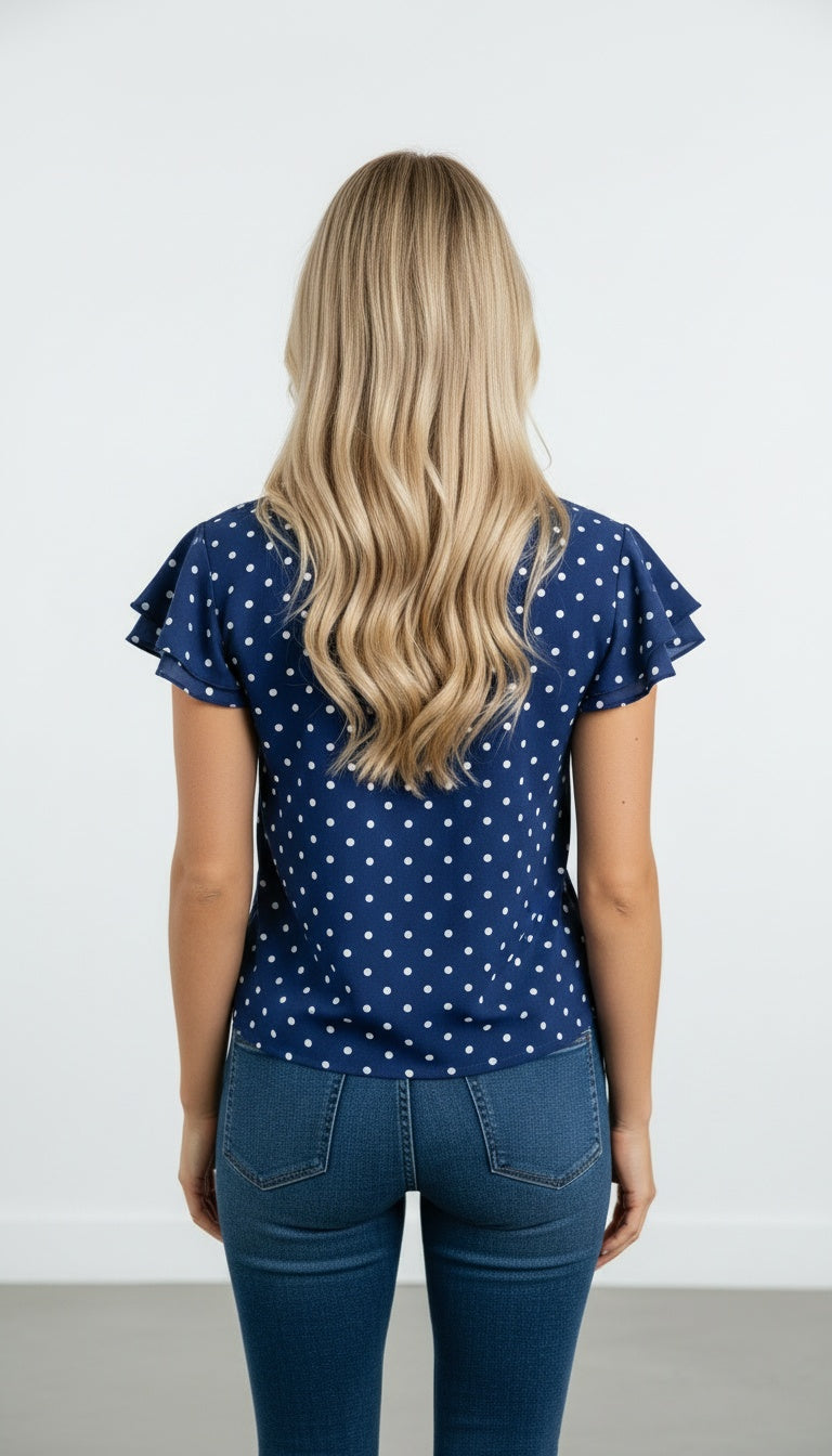 Blusa con diseño de puntos