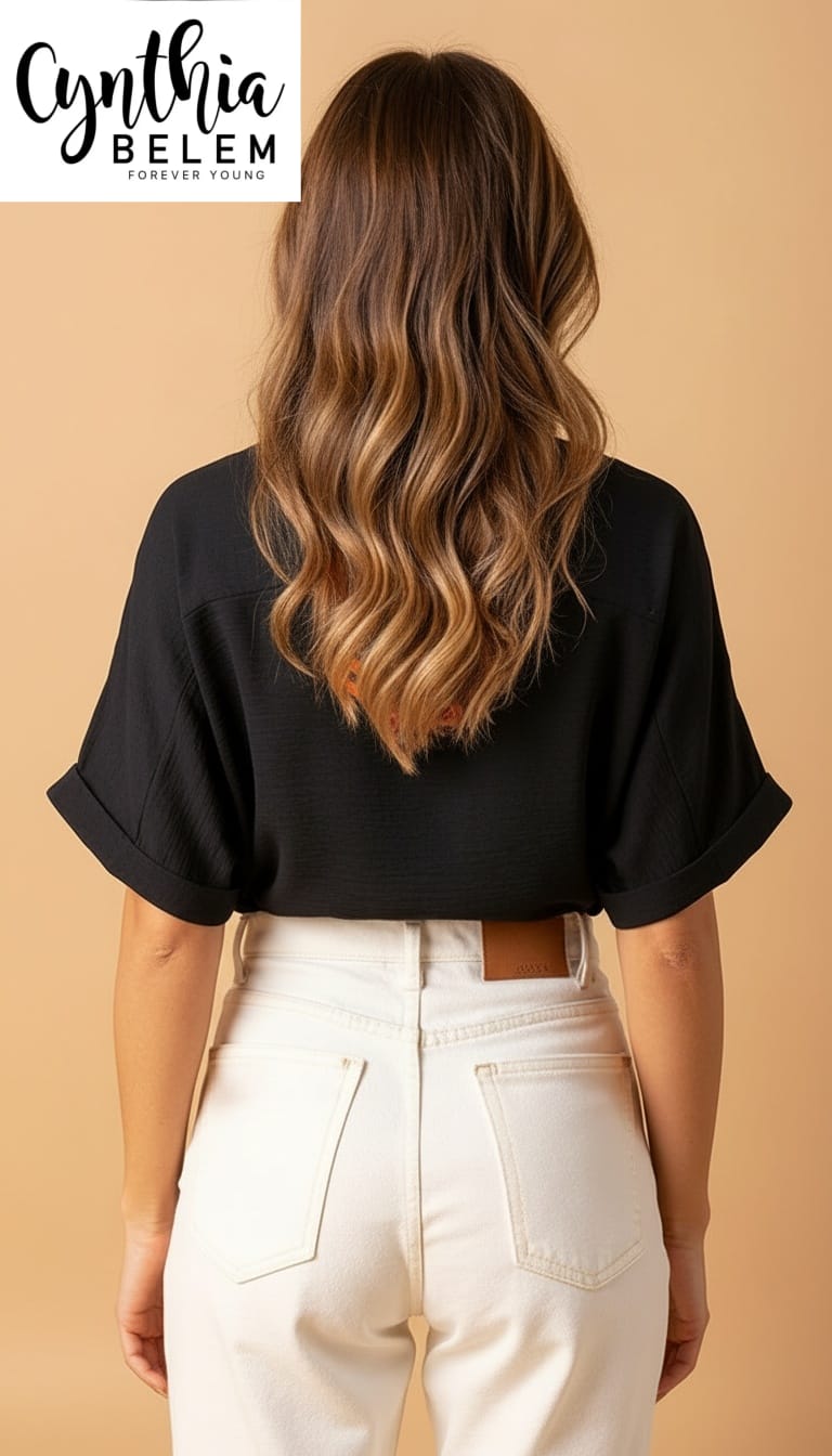 Blusa cuello V holgada