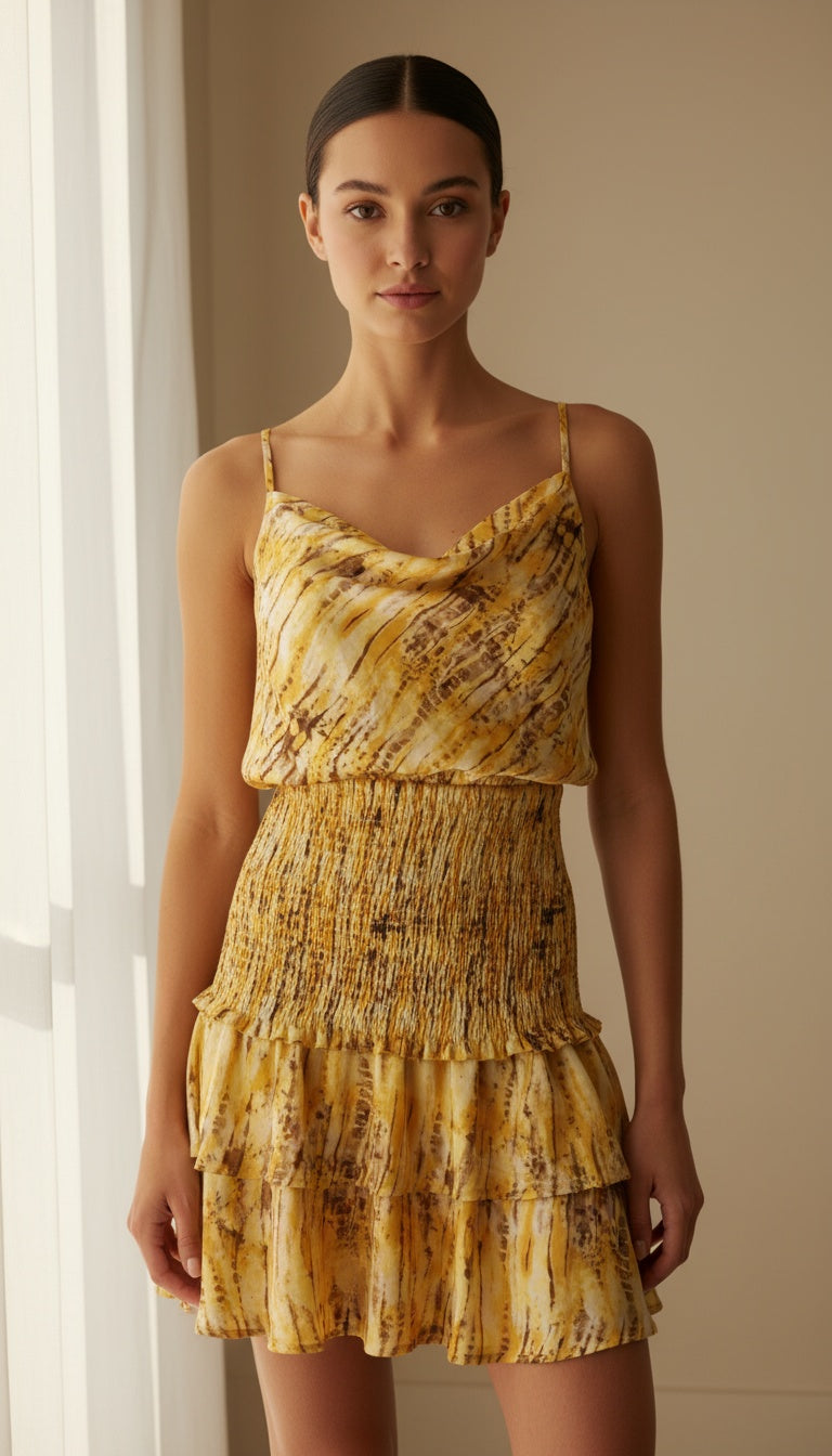 VESTIDO ESTAMPADO CORTO