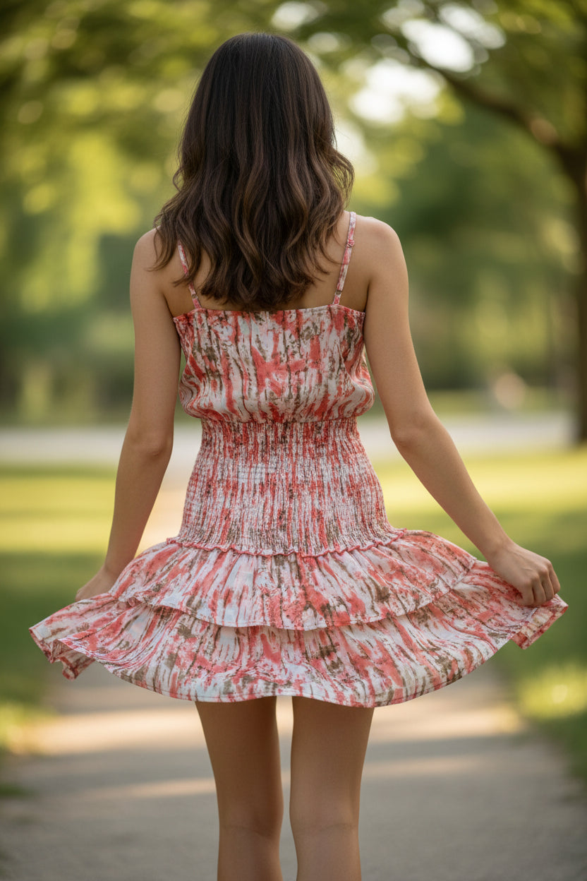 VESTIDO ESTAMPADO CORTO