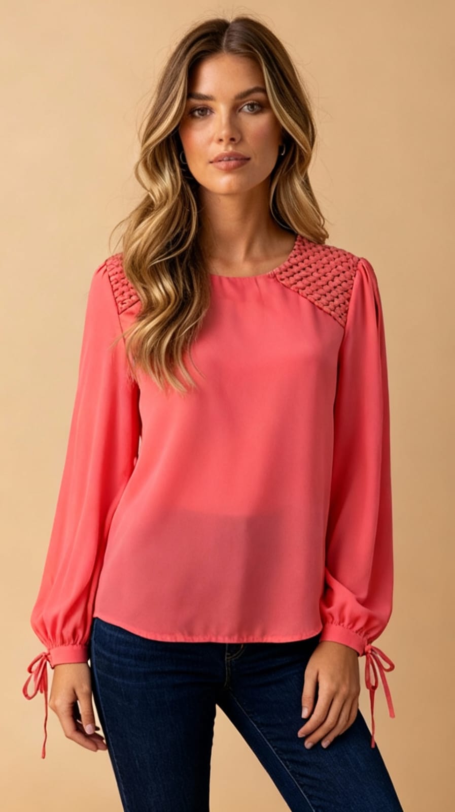 Blusa con detalles en los hombros