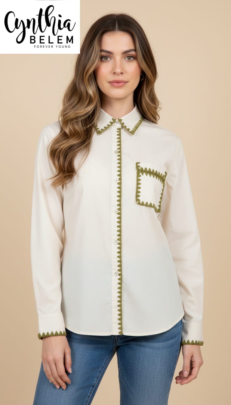 BLUSA TIPO VAQUERA MANGA LARGA