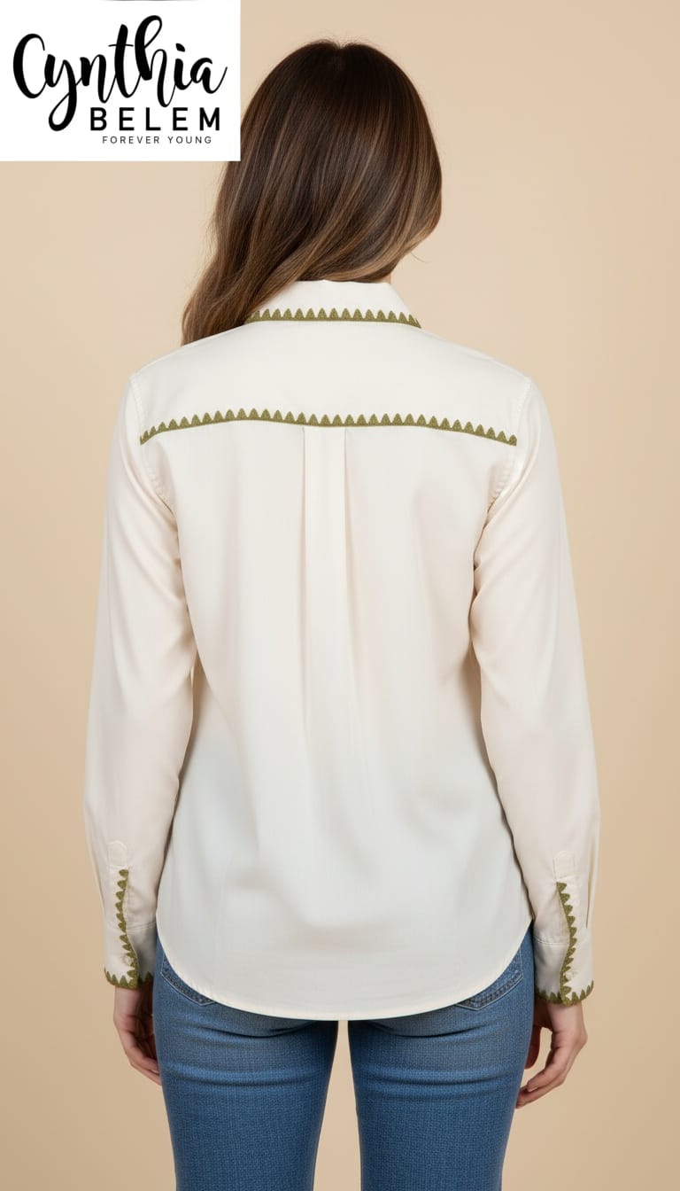 BLUSA TIPO VAQUERA MANGA LARGA