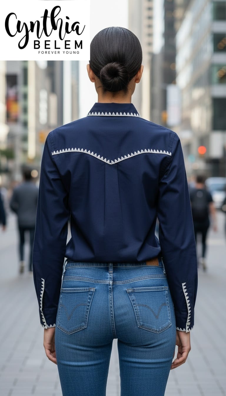 BLUSA TIPO VAQUERA MANGA LARGA