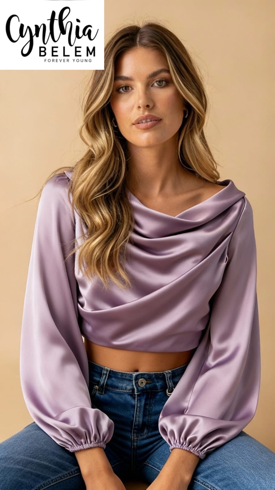 Blusa cuello drapeado