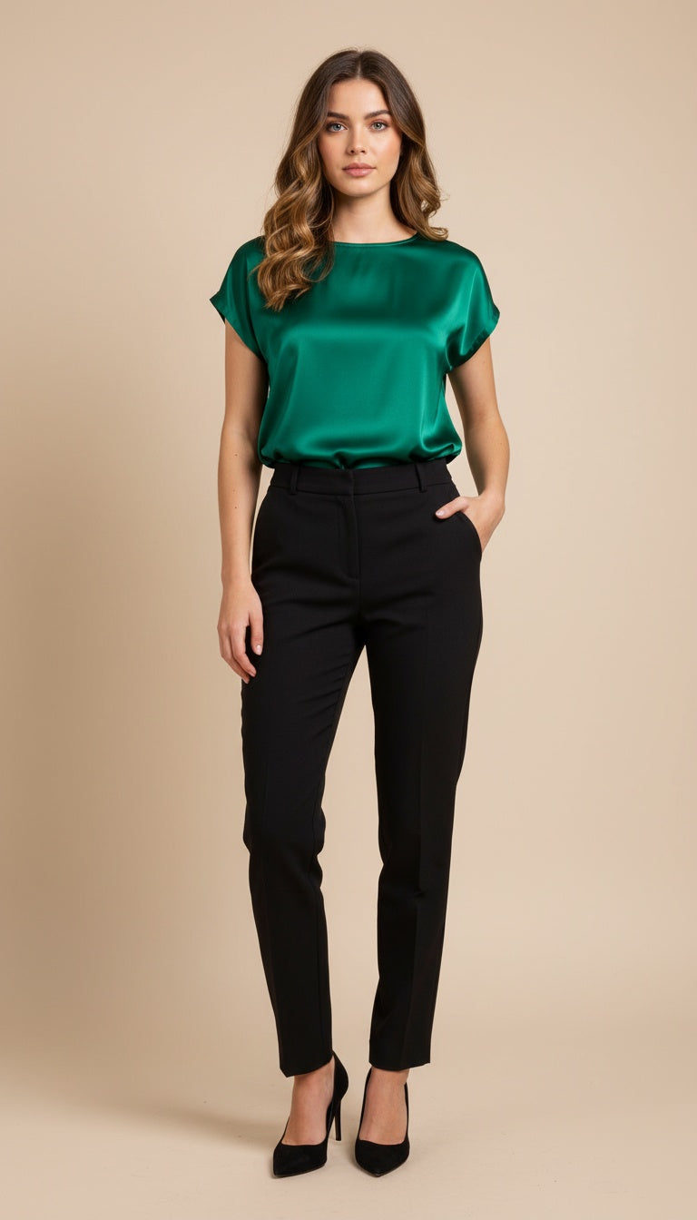 Blusa satén holgada