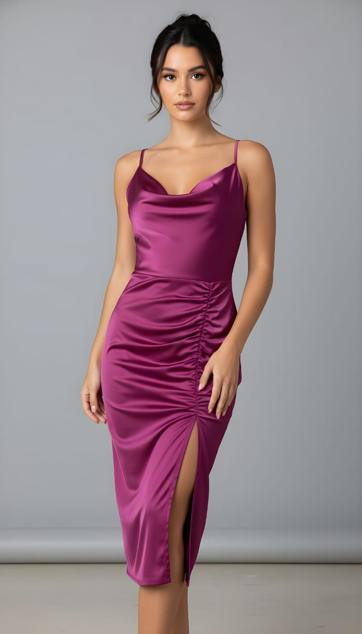 Vestido largo stretch