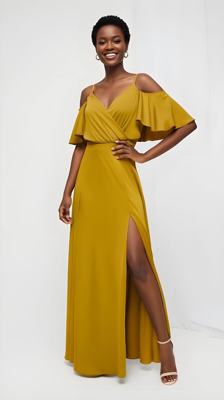 Vestido chifón largo