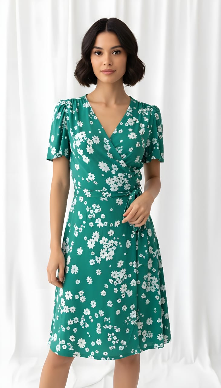 Vestido PLUS Cruzado floral