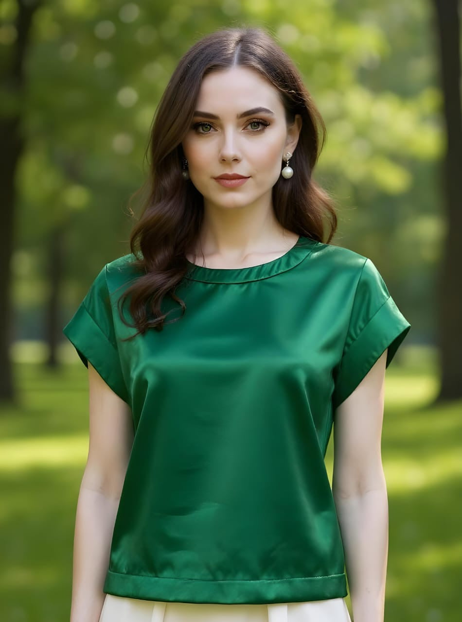 Blusa satén holgada