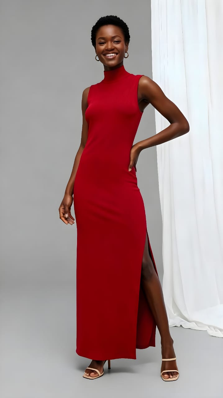 Vestido largo ajustado